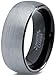 Tungsten Wedding Band Ring 8mm for Men Women Comfort Fit Black Enamel Domed Round Brushed Lifetime Guarantee Size 9.5