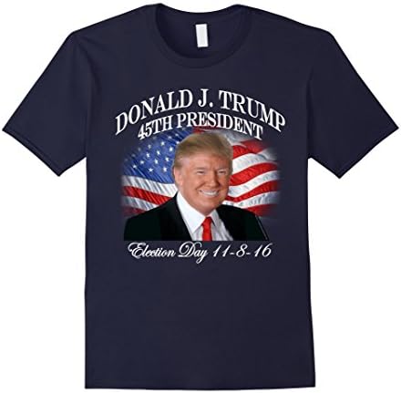 Men's Donald J. Trump 45th President Trump Memorobilia T-Shirt XL Navy