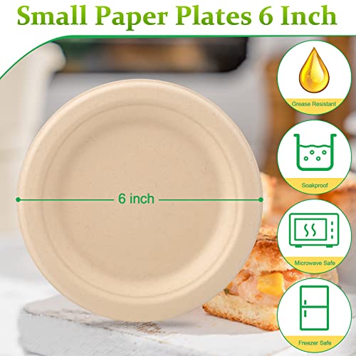 Greconv Paper Plates inch, 100 Pack Paper Plates in Bulk, 100