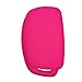 Coolbestda Silicone 4 Buttons Flip Key Fob Cover Keyless Case Jacket Remote Holder Protector for Hyundai Sonata Santa Fe Tucson Rose