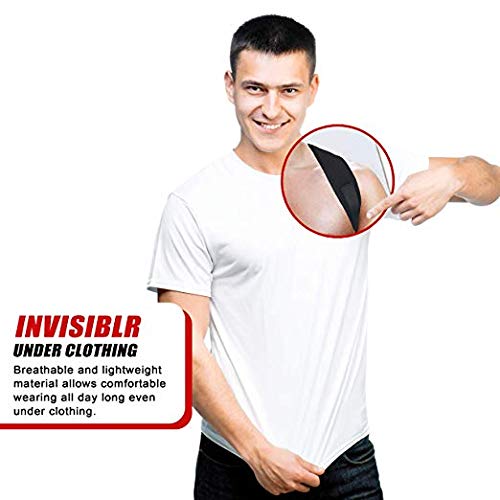 Hecmoks Posture Corrector Back Support Brace for Men and Women - Improves Posture, Prevents Slouching and Hunching, Reliefs Upper Back and Neck Pain - Adjustable and Comfortable with Underarm Pads