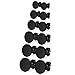 JewelrieShop Mixed Sizes Wholesale Lot Stainless Steel Unisex Illusion Round Tunnel Plug Post Stud Earrings