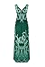 G2 Chic Women's Paradise Printed Patterned Holiday Casual Floral Dress(DRS-Max,GRNA7-L)
