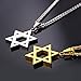 U7 Jewish Jewelry 18K Gold Plated Star of David Pendant Necklace Chain Israel Necklace for Men