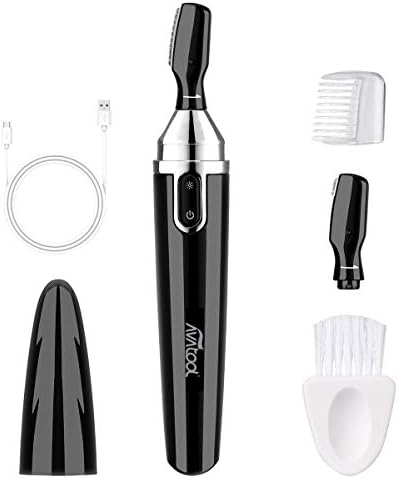 年改良版 充電式 Avatool 眉毛シェーバー Usb充電式 メンズ 眉毛カッター 男性 眉毛剃り まゆげカッター 女性 フェイスシェーバー 眉用 フェイス用 マユ用 眉剃り 顔そり 電動シェーバー ムダ毛処理 眉毛処理 うぶ毛処理 持ち運び便利 ブラック