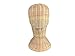 Mannequin Short Wicker Rattan Head Wig Stand Handcraft Antique Display Handmade