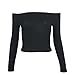 DREAGAL Women's Sexy Solid Off Shoulder Crop Tops T-Shirt Blouse