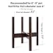 Mkono Plant Stand Mid Century Wood Flower Pot Holder Display Potted Rack Rustic Decor, Up to 8 Inch Planter (Plant and Pot NOT Included), Dark Brownthumb 4