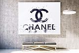 Fashion wall pop art print on Fine Art Paper- Illustration - Chanel Surfing Board Black and White - Water Color Chic Glam Vogue poster 602