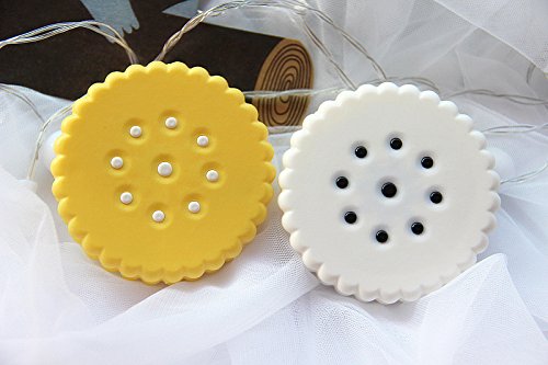 WSERE 5 Colors Contact Lens Case Cookies Shaped Colored Contacts Box Container Travel Kit, Full Equipped, Safe and Leakage-Proof(Yellow) - Thumbnail 3