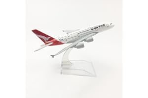 ZEZEFUFU Simulation 1/400 Scale A380 Qantas Airplane Model Simulation Airliner Aircraft Model Home Office Decoration Gifts