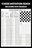 Chess notation book 100 Games Sheets with