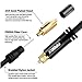 FIRBELY Digital Toslink Cable Optical Audio Cable-S/PDIF Fiber Optic with Metal Connectors Braided Jacket Black Cable for Sound Bar/TV Speakers 8 feet