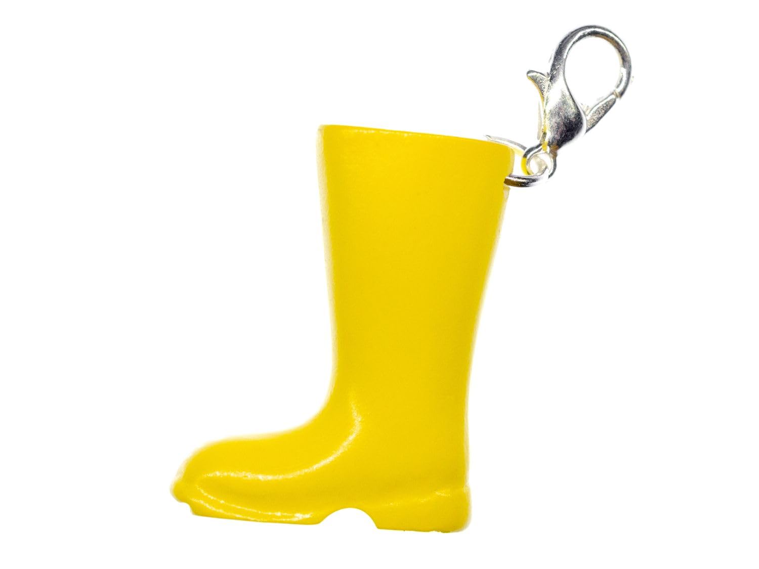 Miniblings Yellow Rubber Boots Charm Pendant For Bracelet Wristlet Garden Rainy
