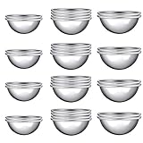 Onepine 32 Pieces Bath Bomb Mold Kit 16 Set 3 Sizes DIY Metal Mold for Homemade Bath Bombs and Crafting Your Own Fizzles (32 Pieces / 16 Set)