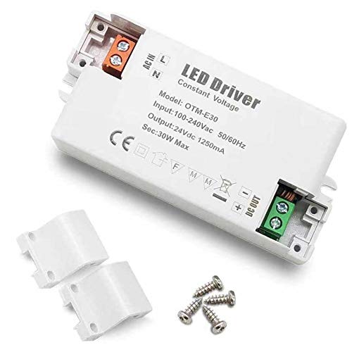 REYLAX 2pcs LED Driver 24V 30W 1.25A, 240 to 24 Volt Transformer, Constant Voltage Power Supply - Image 3