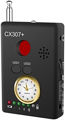 Anti-spy Camera Bug RF Signal Detector [Enhanced Version], Dooreemee Wireless Hidden Camera GPS Tracker Higher Sensitivity Multi-functional GSM Device Finder(2” X 0.6” X 2.9”, 1.6oz, Handheld).