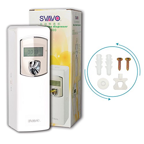 SVAVO V-880D ABS Plastic LCD Programmable Automatic Aerosol Spray Perfume Dispenser, White, Pack of 1