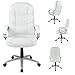 White High Back Leather Executive Office Desk Task Computer Chair w/Metal Base O10