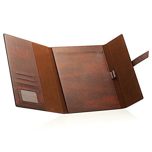GALLAWAY LEATHER Padfolio Portfolio Folder Slim Portfolio Folio