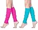 Leg Warmer, V28 Women Ladies Girl Fashion Winter Bohemian Boho Knit Crochet Long (One Size, 2 P(rose+lakeblue))