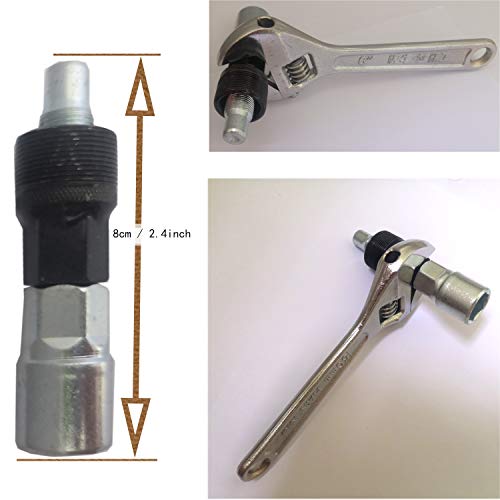 CnmYzn Bike Cassette Removal Tools Kits(6ps),6 Inch Adjustable Wrench