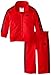 adidas Baby Boys' Iconic Tricot Jacket and Pant Set, Light Scarlet/Black, 12 Months