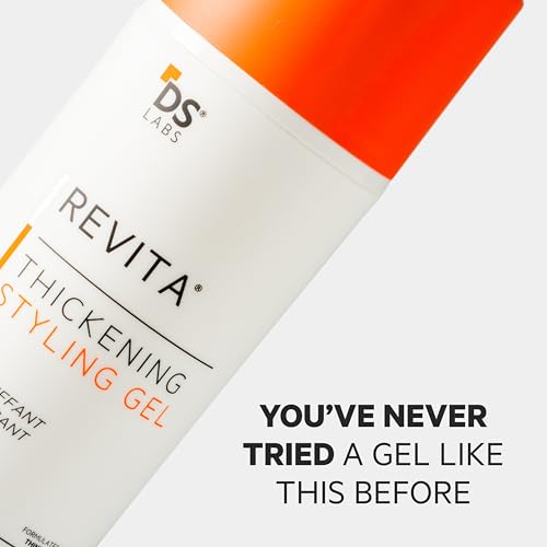 DS Labs For Men & Women Revita Hair Styling Gel for All Hair Types - Medium Hold, Volumizing & Thicker Looking Finish, Water Based, No Flakes or Residue, 3.4 Fl Oz