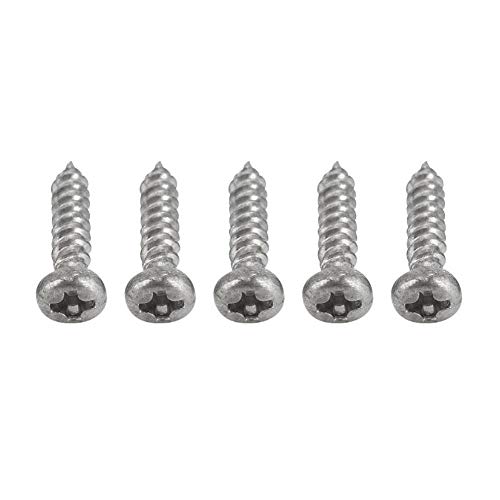 50pcs Chrome Guitar Tuning Peg Mounting Screws, Replacement Screws for Guitar Machine Heads Tuning Pegs Tuners, Chrome Tuner Mounting Screws (Silver, Black, Golden) (Silver)