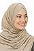 VeilWear Cotton head scarf, instant hijab, ready to wear muslim accessories for women (Beige)