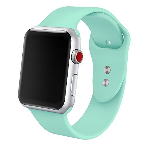image for BicasLove for Apple Watch Band 38mm Silicone Replacement Sport Strap f