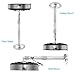 ExquizOn Projector Mount 360° Rotation and Adjustable Length From 11.8 To 17.7 Inches Max Load 4.4 Lbs Overhead Ceiling Wall Projector Mount Hanger For Mini Projector CCTV DVR Camera, Silver