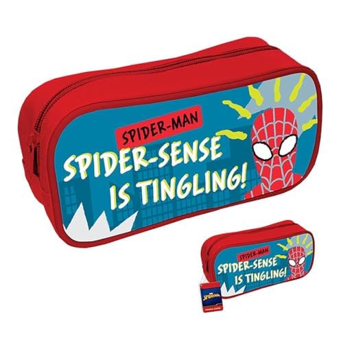 Pyramid International Marvel Spider-Man Pencil Case (Spider-Man Drawing) Rectangular Pencil Case with Zip - Officially Licensed Product, red, Classic