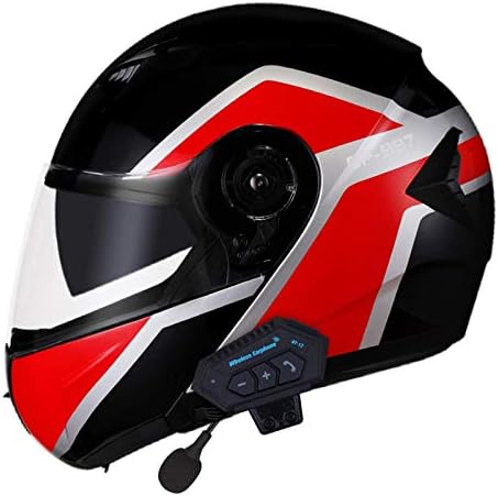フルフェイスヘルメット フリップアップヘルメット安全クラッシュヘルメットオートバイ機関車bluetoothヘルメット防曇パーソナリティクールな男性と女性 冬のモジュラーヘルメット Ece Dot認定 57 62cm Vessale Com