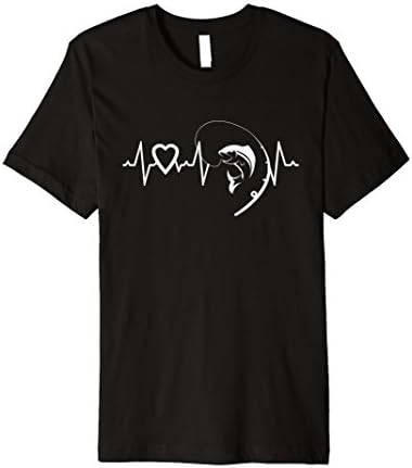 Heartbeat Fisherman Premium TShirt Love Fishing Shirt Angler