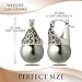 YuanKanJu Linda Schnoll Hematite and Ball Hinged Pierced Earrings - Tahitian Grey Faux Pearl