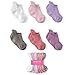 LA Active Baby Toddler Grip Ankle Socks - 6 Pairs - Non Slip/Skid Covered (Girls, 6-12 Months)