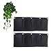 Yardwe 2PCS 4 Pocket Vertical Wall Planter Non-Woven Hanging Planting Bag for Succulent and Herb for Garden Wall Decoration (Black)thumb 1