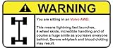 Volvo AWD funny warning decal, sticker