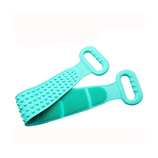 Extended-Silicone-Bath-Body-Brush-Bath-Exfoliating-Silicone-Body-Back-Scrubber-for-Shower-Body-Washer-Silicone-Body-ExfoliatorBathing-Accessories-Long-Handle-Green Silicone Bath Body Brush, Bath Exfoliating Silicone Body Back Scrubber for Shower, Extended 70 cm Exfoliating Body…