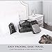 REYLEO 4 Set Packing Cubes Travel Luggage Organizer Storage Bags Pouch Clothing Shoe Sorting Packages Black CCPO1