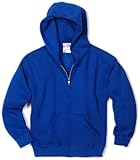 MJ Soffe Boys 8-20 Zip Hooded Sweatshirt, Royal, Medium