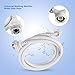 Eboxer Washing Machine Hoses, Burst Proof Washing Machine Water Inlet Hose, Washer Pipe with Connectors, White (/118.11in)