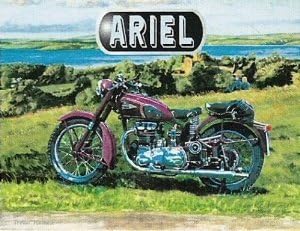 FRENCH VINTAGE METAL SIGN 40x30cm ENGLISH MOTORBIKE ARIEL