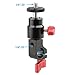 CAMVATE 15mm Rod Clamp & Ball Head Mount Adapter with 1/4