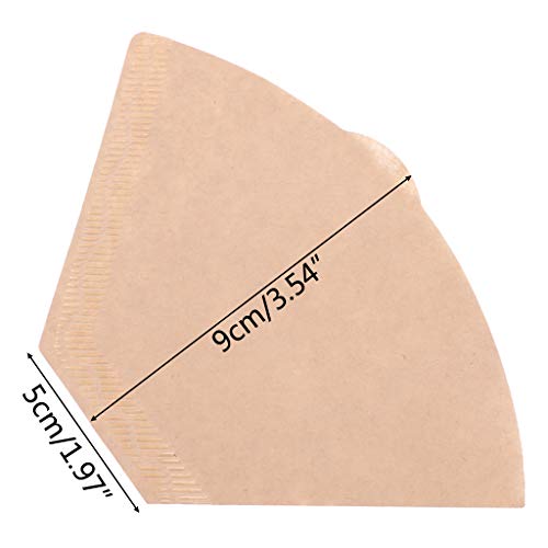 Lvyuanda 100 Pcs Instant Coffee Filters Disposable Replacements Unbleached Natural Paper