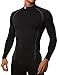 Defender New Men's Cool Compression Mock Shirts Tights Baselayer Soccer BS_M