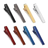 Yadoca 8 Pcs Tie Clips Set for Men Tie Bar Clip Set