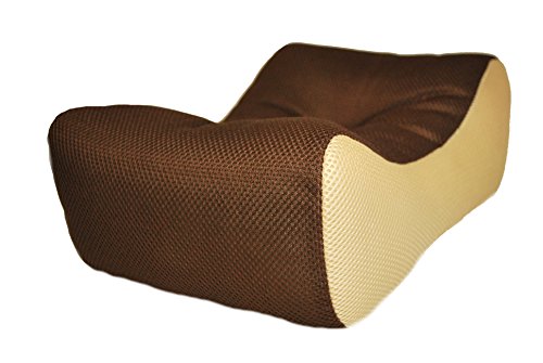 Memory Foam Lumbar Support Cushion - Back Support Pillow with Ergonomic Design for Comfort, Pain Ease, Back Protection and Postural Improvement - Office, Car, Chair (Brown, Large 17”x10”x6”) - Thumbnail 2