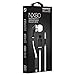NoiseHush NX80 Earphones Premium Bass Stereo Headphones In-Ear with Tangle Free Cable Inline Microphone Earbuds - White/Black